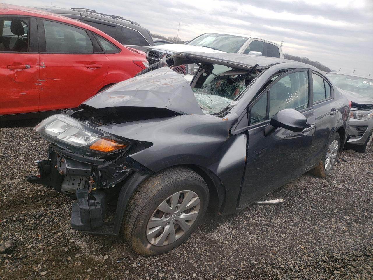 Photo 2 from auction – 2012 HONDA CIVIC LX with VIN 19XFB2F58CE080775