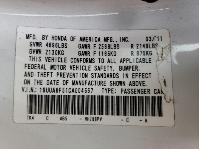 Photo 10 from auction – 2012 ACURA TL with VIN 19UUA8F51CA004557
