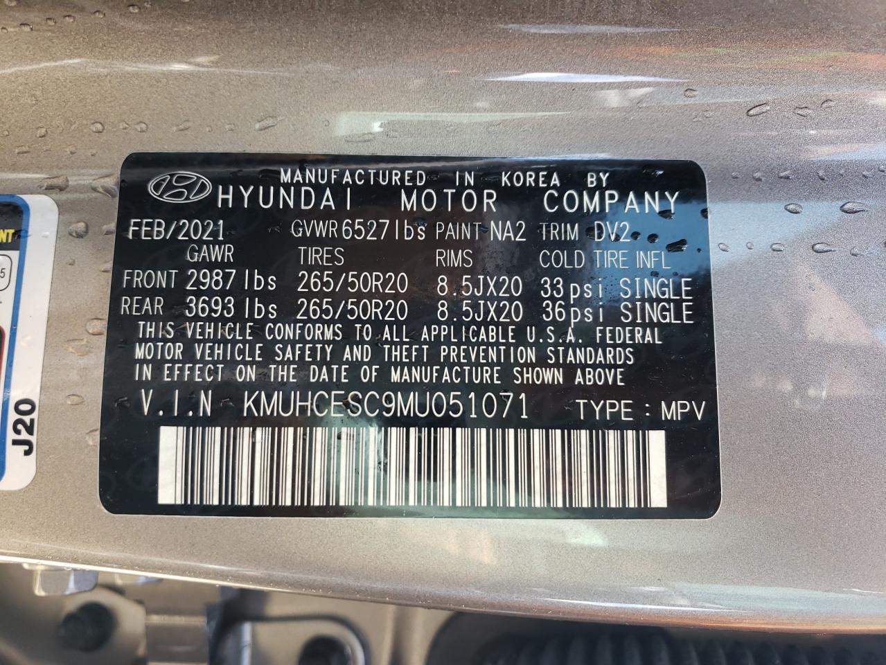 Photo 10 from auction – 2021 GENESIS GV80 BASE with VIN KMUHCESC9MU051071