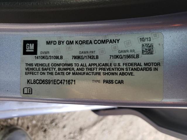 Photo 10 from auction – 2014 CHEVROLET SPARK 1LT with VIN KL8CD6S91EC471671