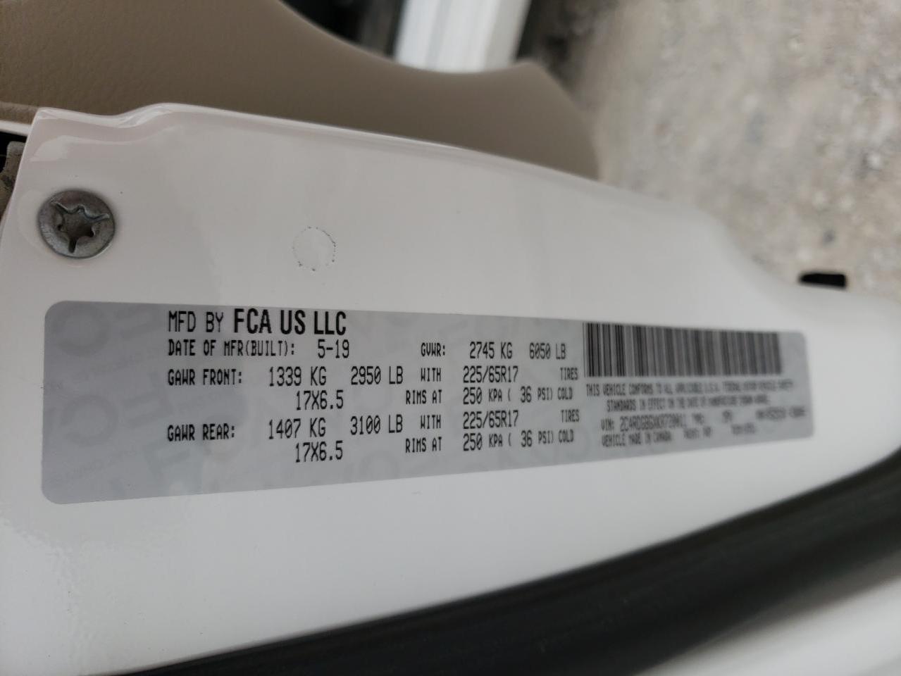 Photo 10 from auction – 2019 DODGE GRAND CARA with VIN 2C4RDGBGXKR720011