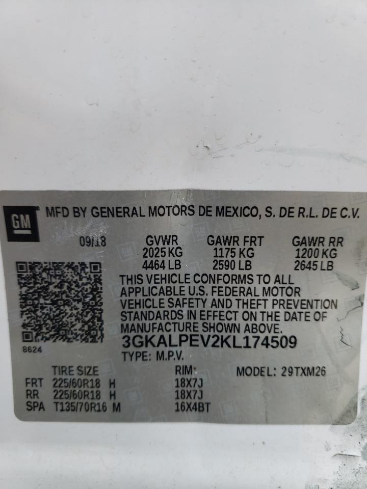 Photo 10 from auction – 2019 GMC TERRAIN SL with VIN 3GKALPEV2KL174509