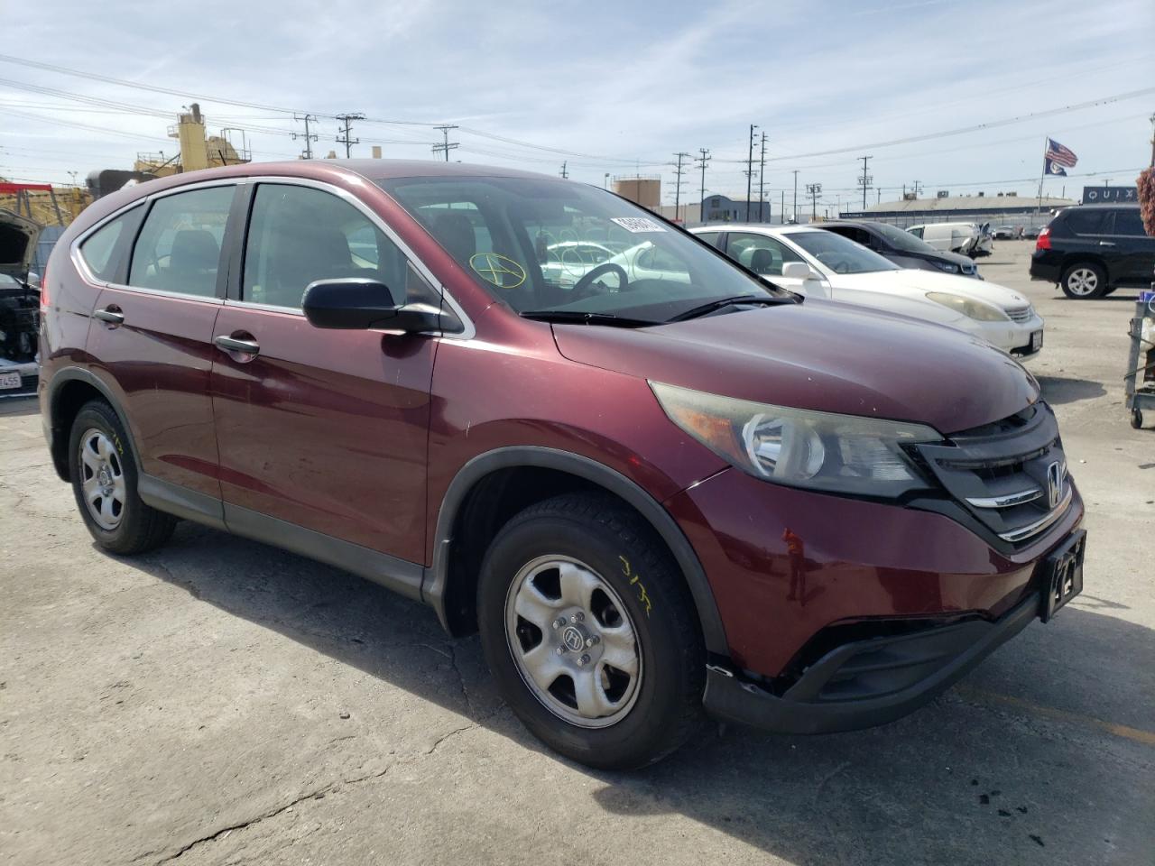 HONDA CR-V LX 2012 with VIN 5J6RM3H3XCL035217 - Photo from auction