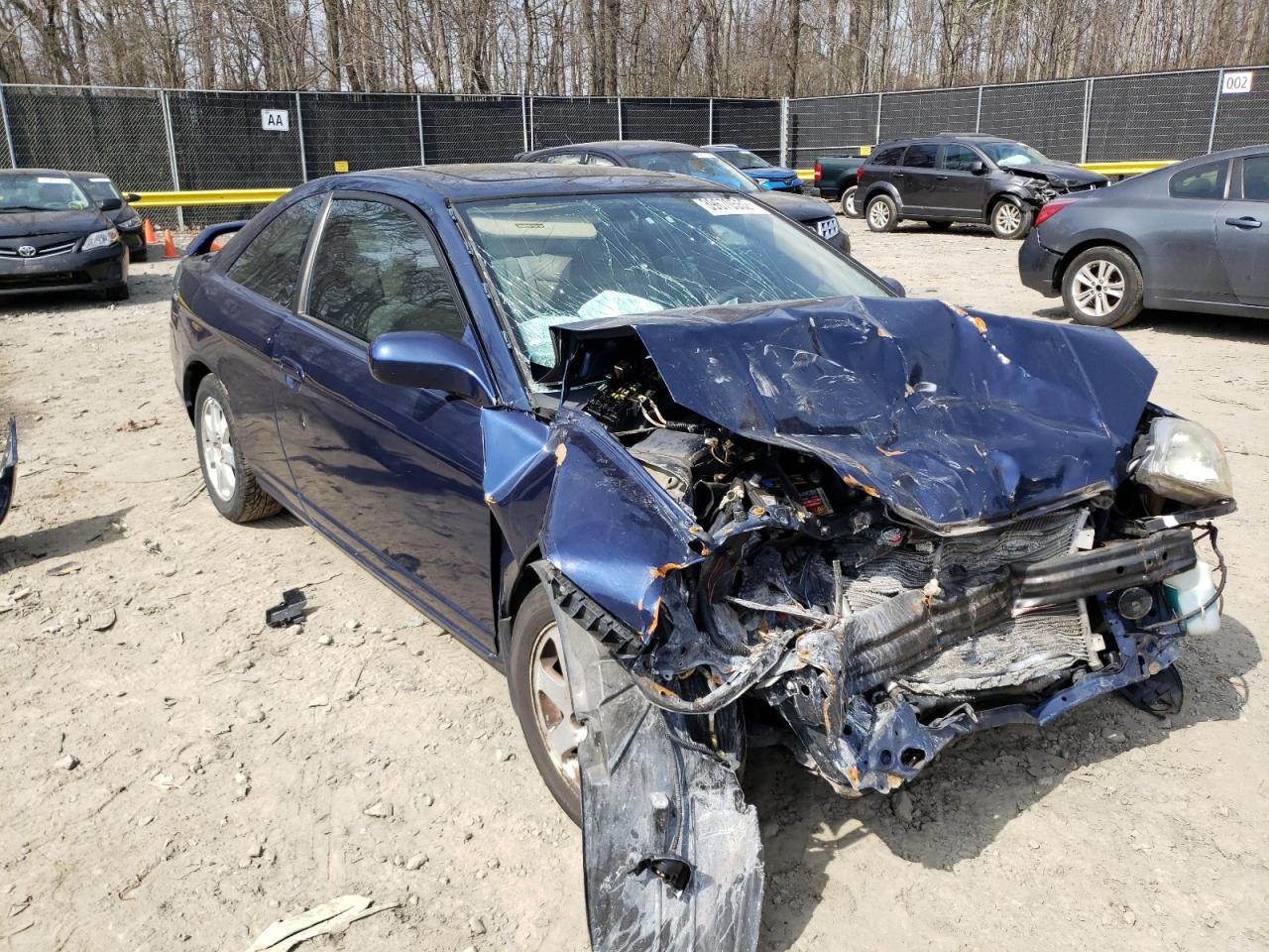 HONDA CIVIC EX 2003 with VIN 1HGEM22973L006240 - Photo from auction