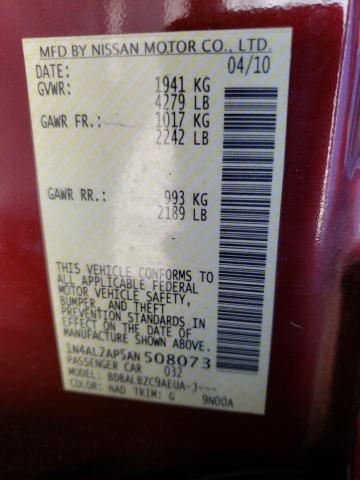 Photo 10 from auction – 2010 NISSAN ALTIMA BAS with VIN 1N4AL2AP5AN508073