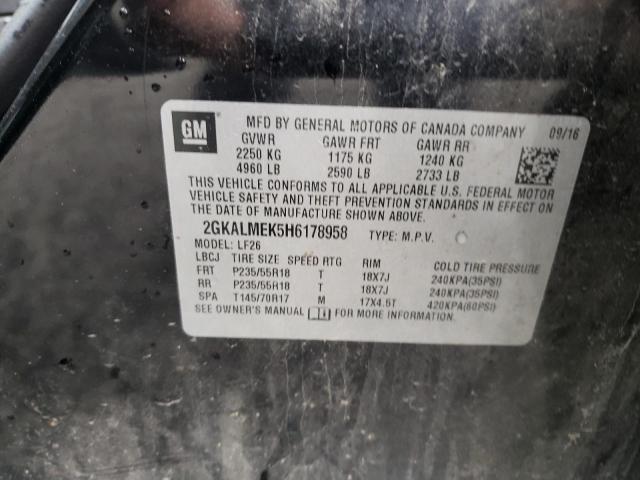 Zdjęcie 10 z aukcji – 2017 GMC TERRAIN SL z VIN 2GKALMEK5H6178958