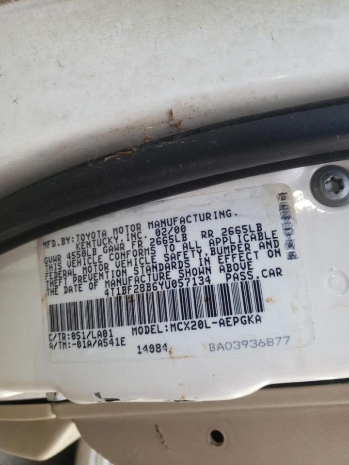 Photo 10 from auction – 2000 TOYOTA AVALON XL with VIN 4T1BF28B6YU057134
