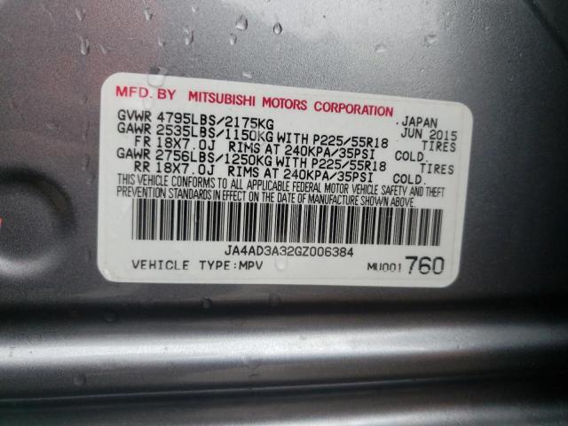 Photo 10 from auction – 2016 MITSUBISHI OUTLANDER with VIN JA4AD3A32GZ006384
