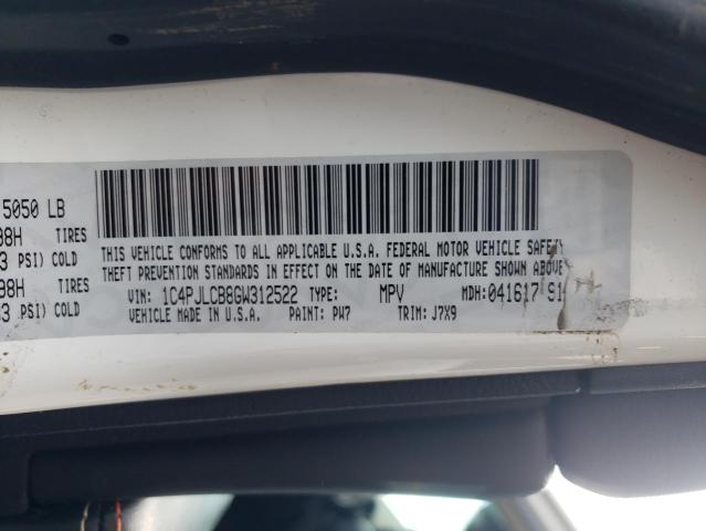 Photo 10 from auction – 2016 JEEP CHEROKEE with VIN 1C4PJLCB8GW312522