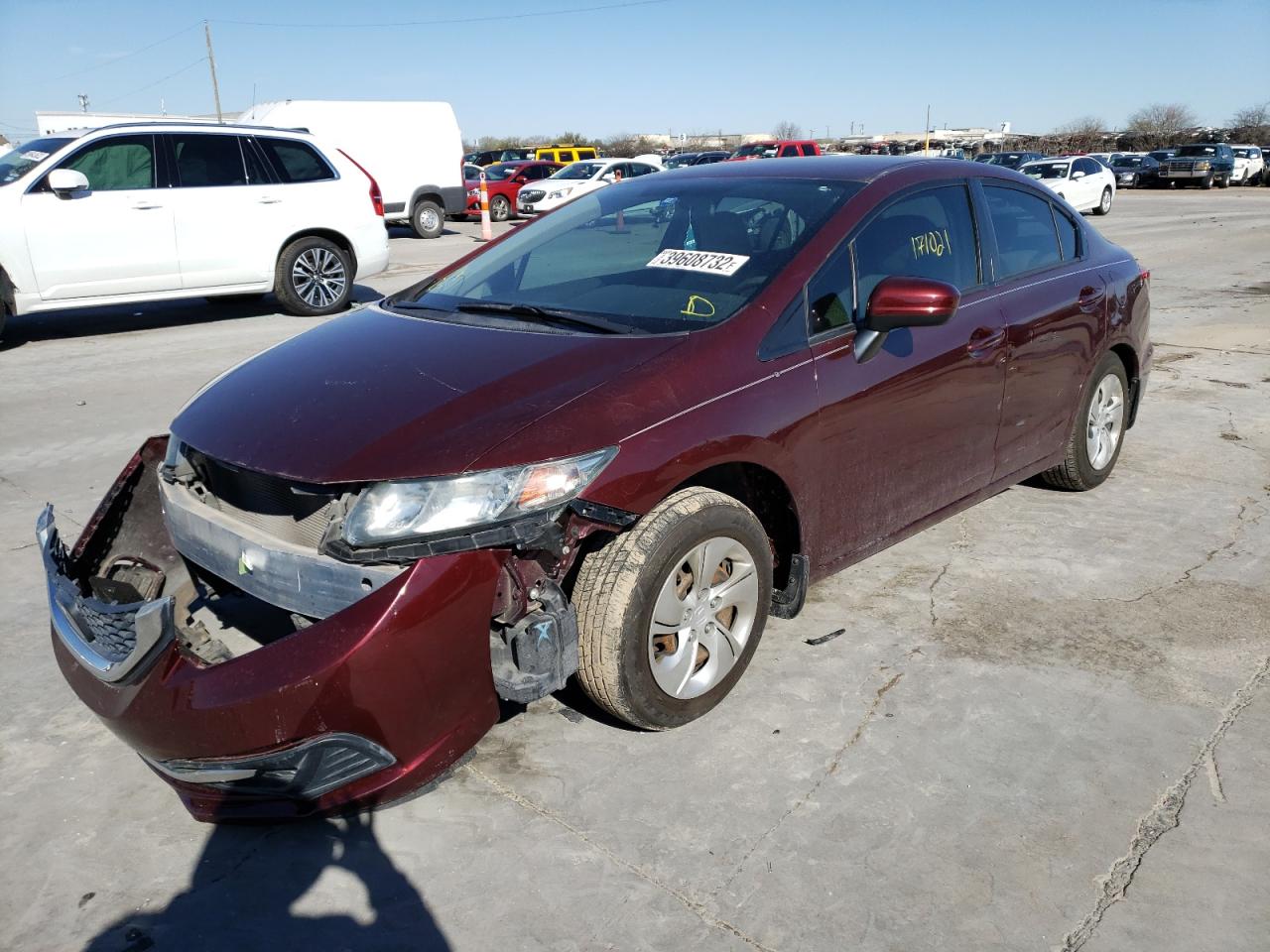 Photo 2 from auction – 2015 HONDA CIVIC LX with VIN 19XFB2F55FE059872