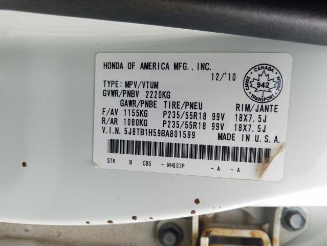 Photo 10 from auction – 2011 ACURA RDX TECHNO with VIN 5J8TB1H59BA801599