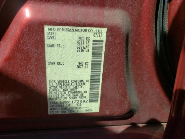 Photo 10 from auction – 2013 NISSAN ALTIMA 2.5 with VIN 1N4AL3AP0DC122392