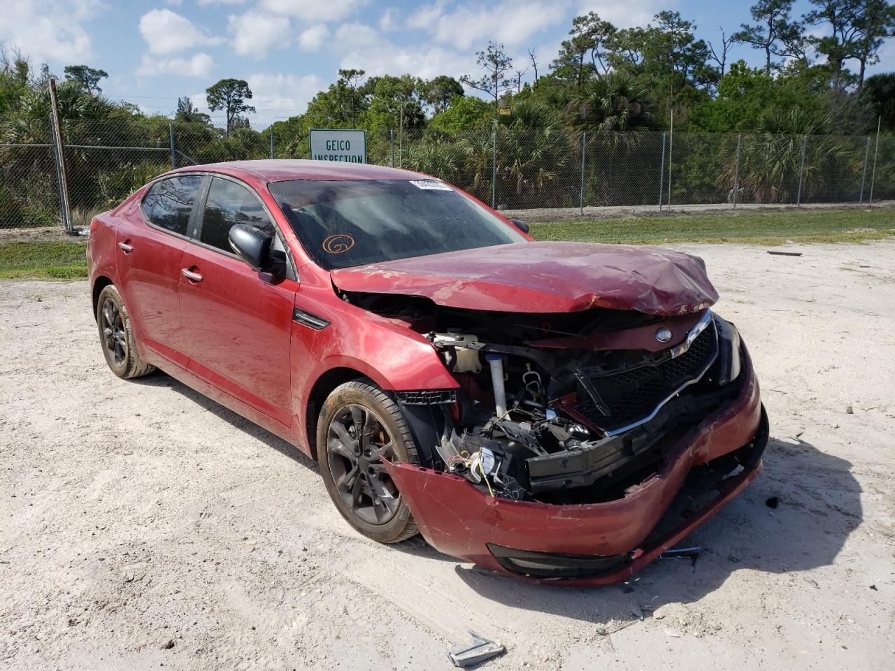 KIA OPTIMA EX 2013 with VIN 5XXGN4A74DG221317 - Photo from auction