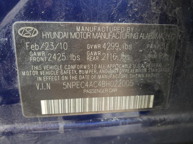 Photo 10 from auction – 2011 HYUNDAI SONATA SE with VIN 5NPEC4AC4BH022005