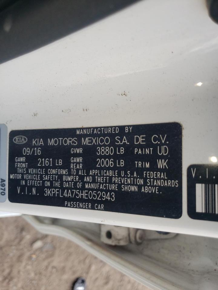 Photo 10 from auction – 2017 KIA FORTE LX with VIN 3KPFL4A75HE052943