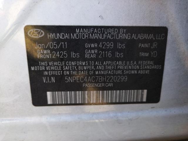صورة رقم 10 من المزاد - 2011 HYUNDAI SONATA SE مع VIN 5NPEC4AC7BH220299