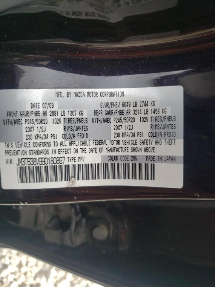 Photo 10 from auction – 2009 MAZDA CX-9 with VIN JM3TB38V990180897