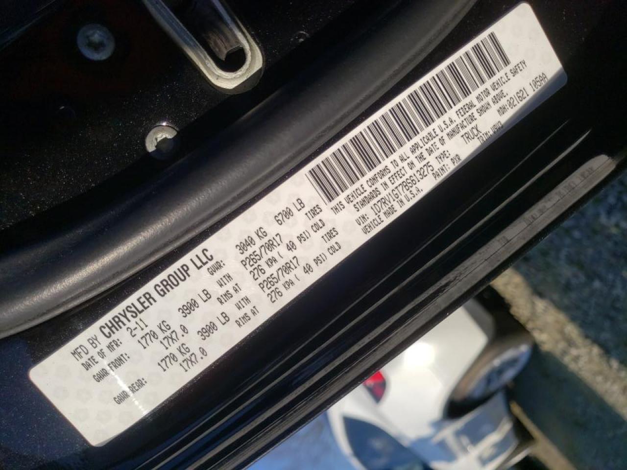 Foto 10 de la subasta – 2011 DODGE RAM 1500 con VIN 1D7RV1GT7BS613275