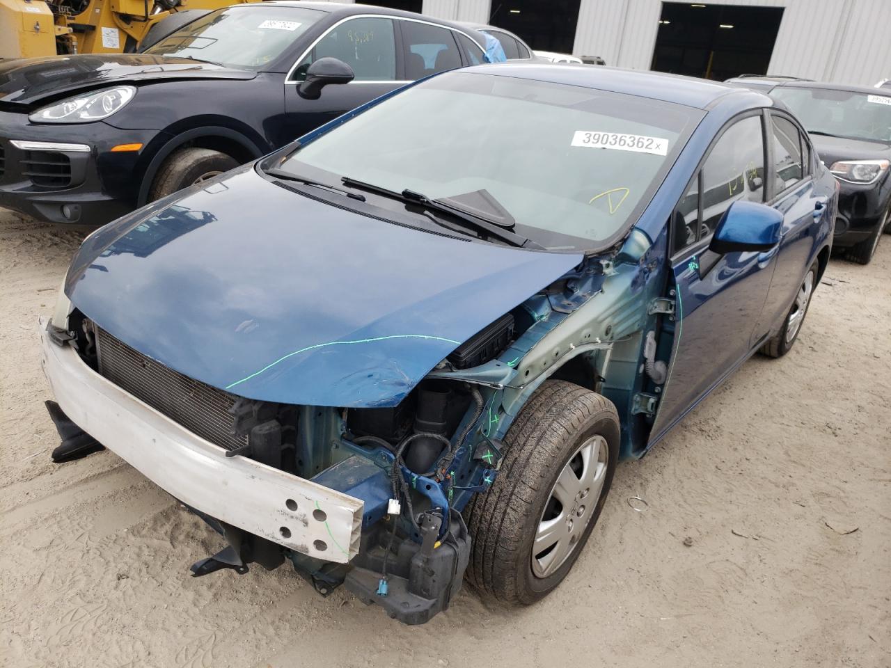 Photo 2 from auction – 2012 HONDA CIVIC LX with VIN 19XFB2F56CE083254