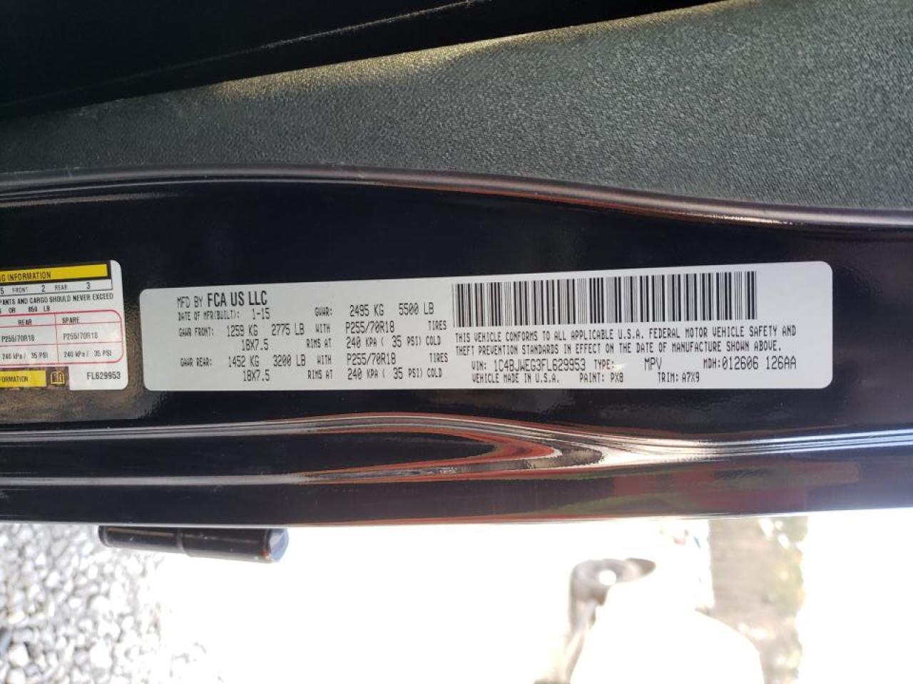 Photo 10 from auction – 2015 JEEP WRANGLER U with VIN 1C4BJWEG3FL629953