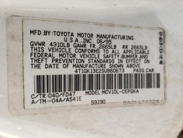 Photo 10 from auction – 1995 TOYOTA CAMRY with VIN 4T1GK13E2SU860673