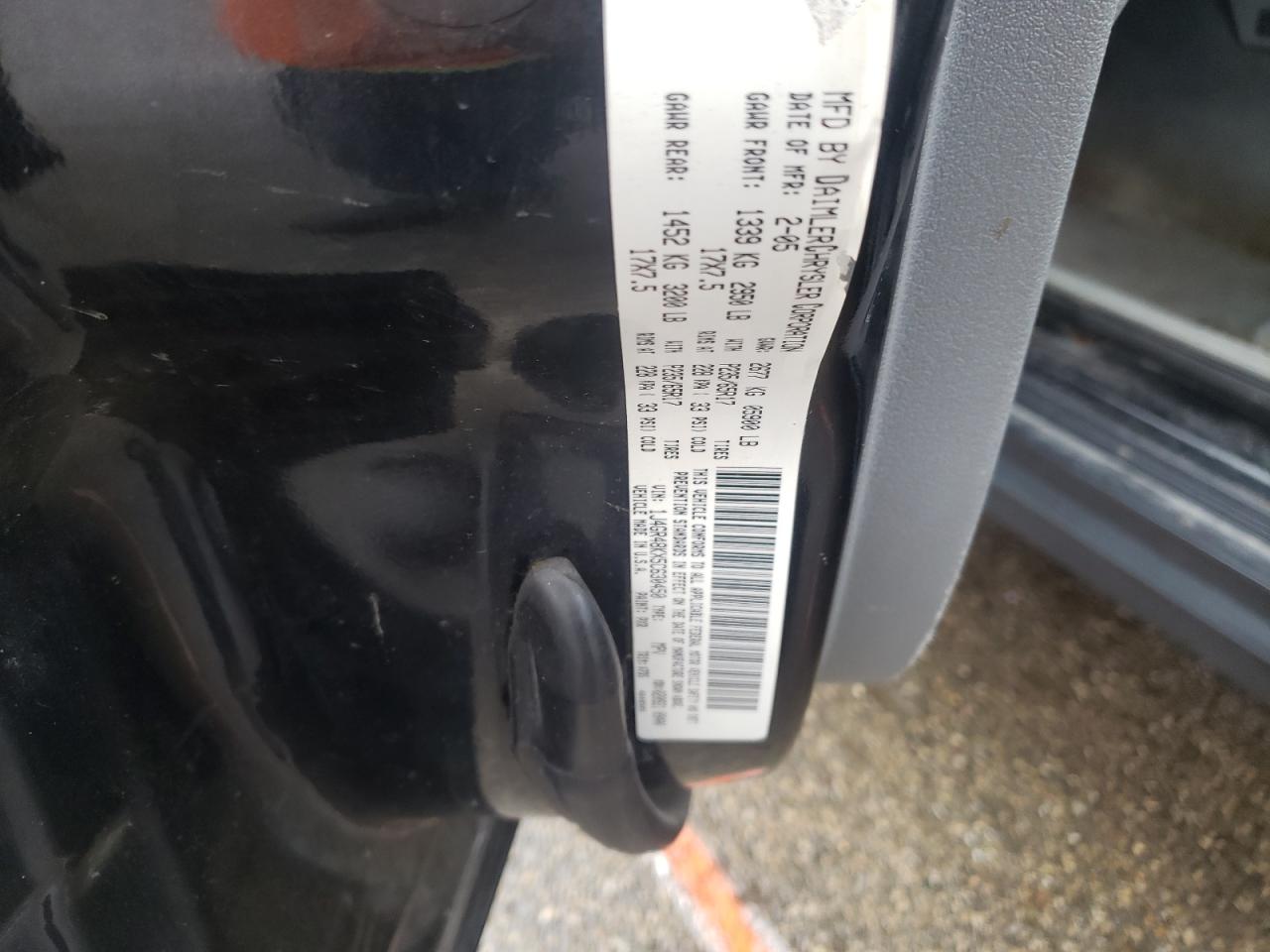 Photo 10 from auction – 2005 JEEP GRAND CHER with VIN 1J4GR48KX5C630450