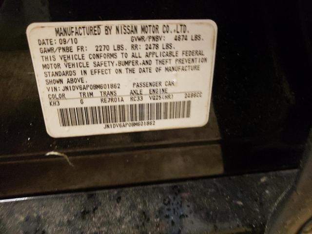 Photo 10 from auction – 2011 INFINITI G25 BASE with VIN JN1DV6AP0BM601862