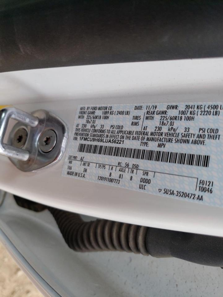 Photo 10 from auction – 2020 FORD ESCAPE SEL with VIN 1FMCU9H69LUA56221