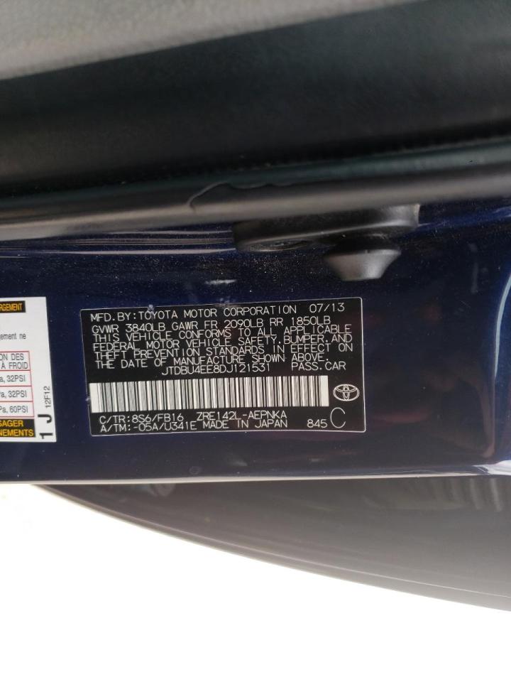 Photo 10 from auction – 2013 TOYOTA COROLLA BA with VIN JTDBU4EE8DJ121531