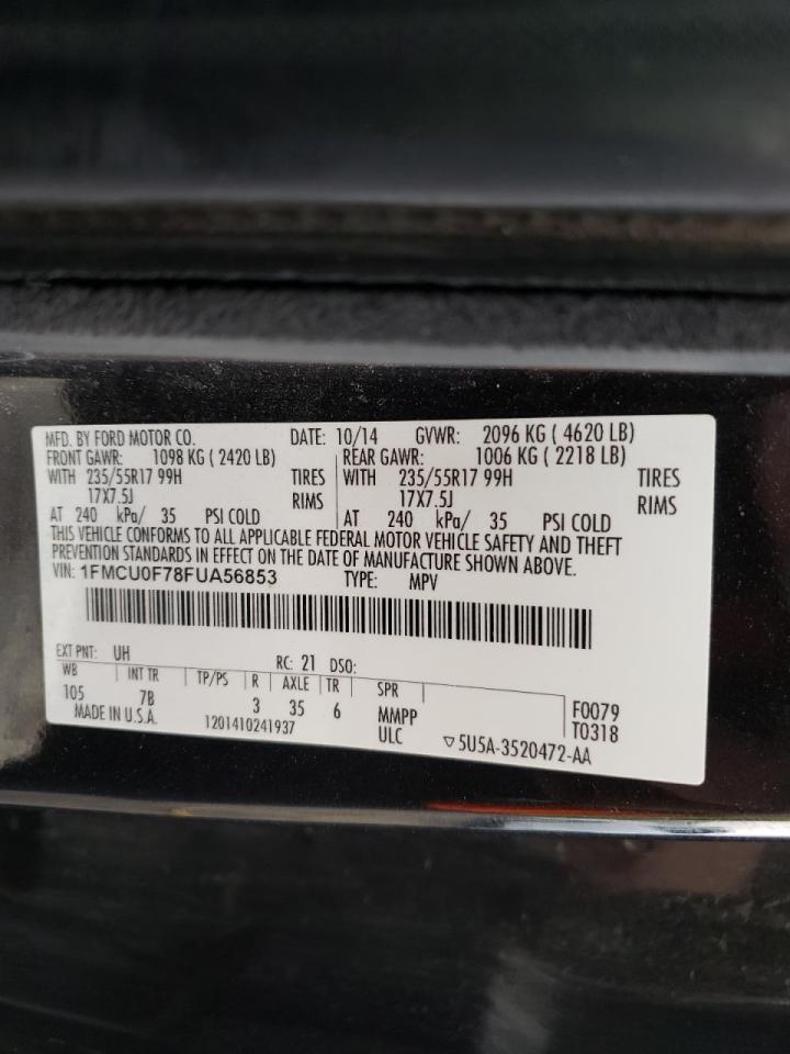 Photo 10 from auction – 2015 FORD ESCAPE S with VIN 1FMCU0F78FUA56853