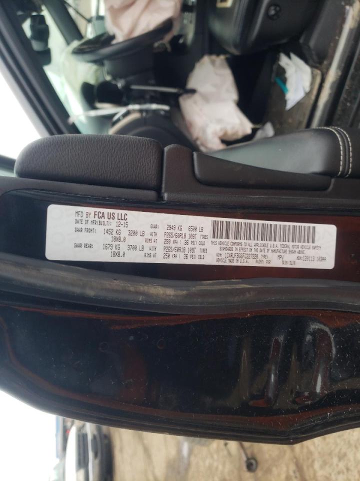 Photo 10 from auction – 2015 JEEP GRAND CHER with VIN 1C4RJFBG6FC227220