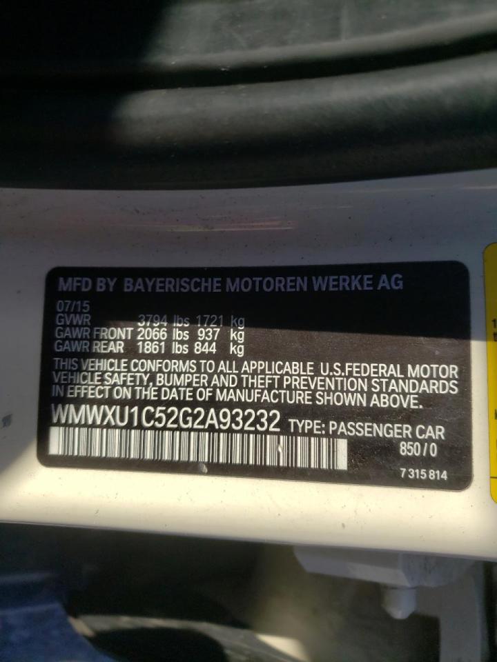Photo 10 from auction – 2016 MINI COOPER with VIN WMWXU1C52G2A93232
