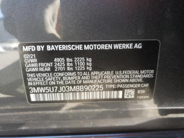 صورة رقم 10 من المزاد - 2021 BMW M340I مع VIN 3MW5U7J03M8B90225