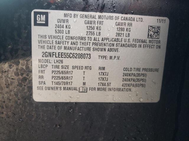 Photo 10 from auction – 2012 CHEVROLET EQUINOX LT with VIN 2GNFLEE55C6208073