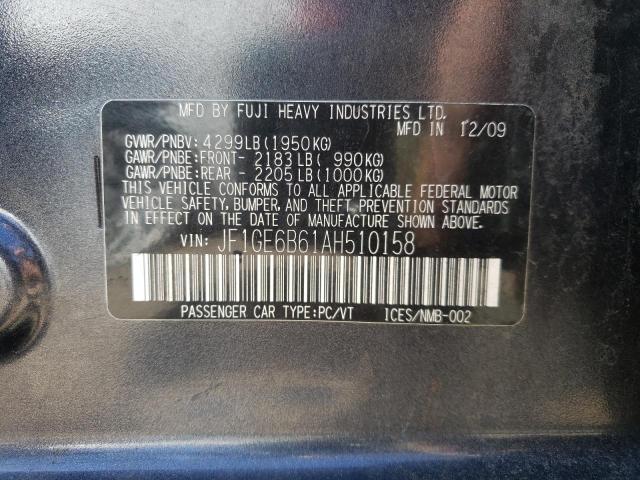 Photo 10 from auction – 2010 SUBARU IMPREZA with VIN JF1GE6B61AH510158