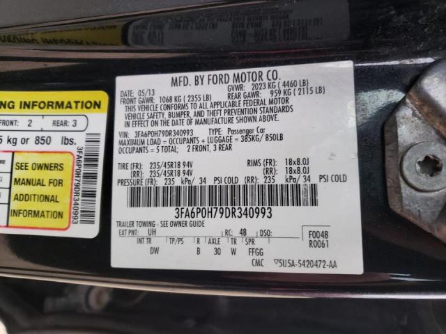 Photo 10 from auction – 2013 FORD FUSION SE with VIN 3FA6P0H79DR340993