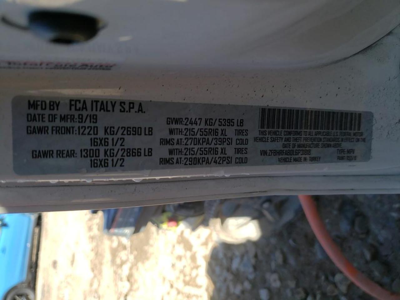 Photo 10 from auction – 2020 RAM PROMASTER with VIN ZFBHRFAB0L6P31818