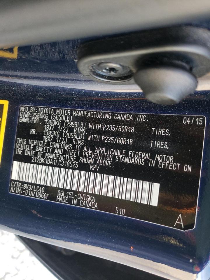 Photo 10 from auction – 2015 LEXUS RX 350 BAS with VIN 2T2BK1BA1FC318525