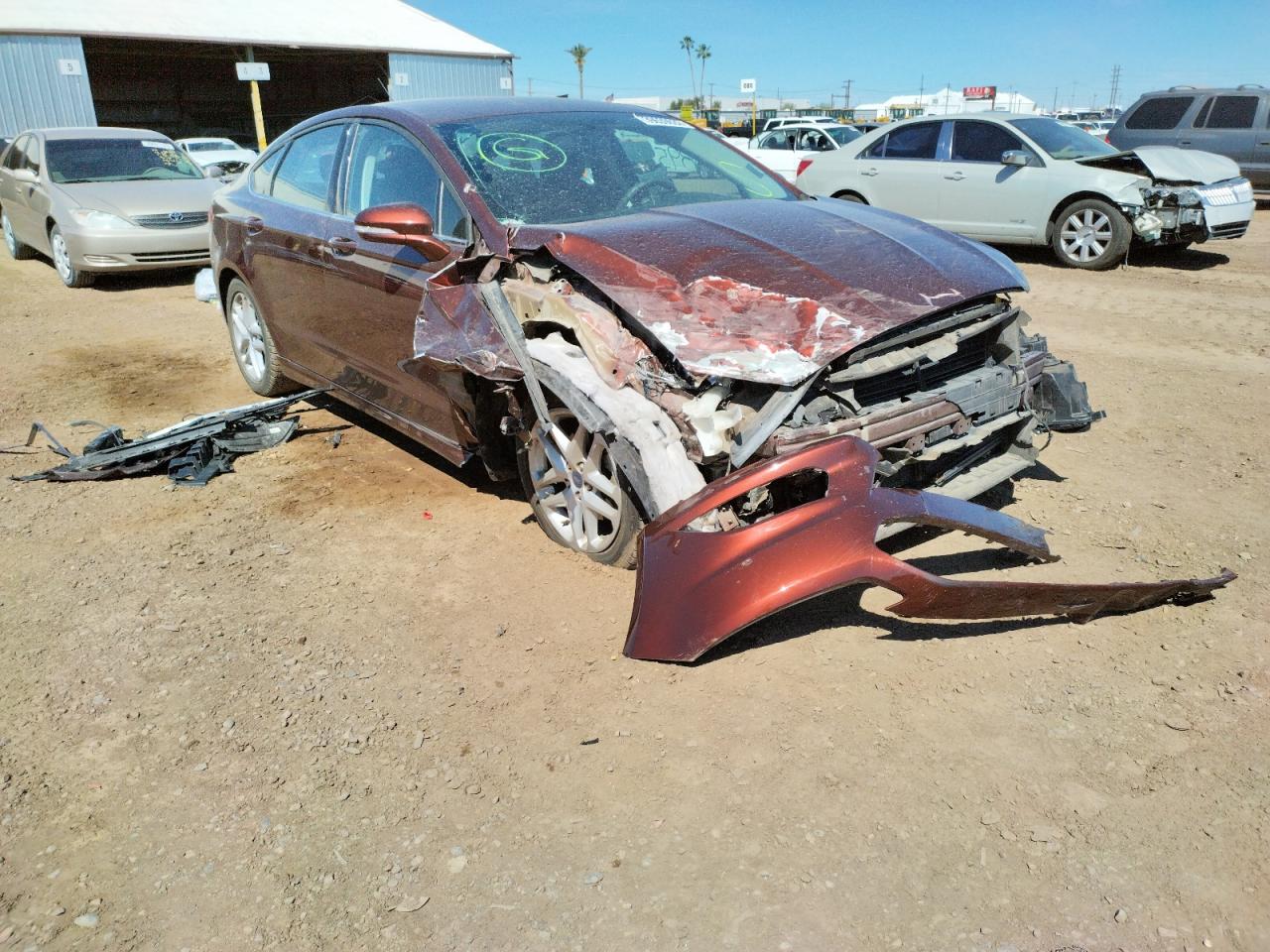 FORD FUSION SE 2015 with VIN 3FA6P0HD9FR305251 - Photo from auction