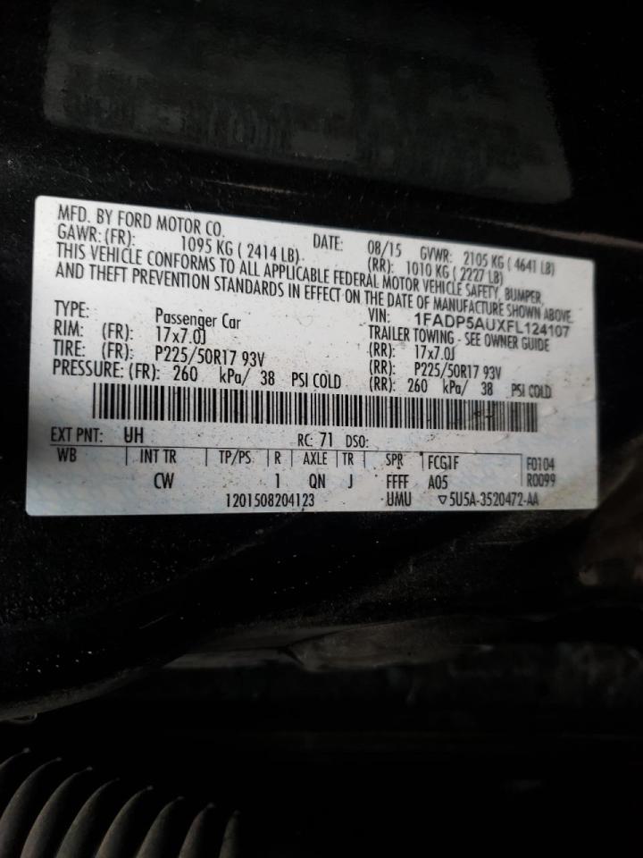 Photo 10 from auction – 2015 FORD C-MAX SE with VIN 1FADP5AUXFL124107