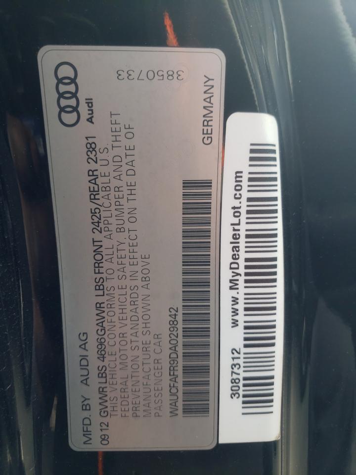 Photo 10 from auction – 2013 AUDI A5 PREMIUM with VIN WAUCFAFR9DA029842