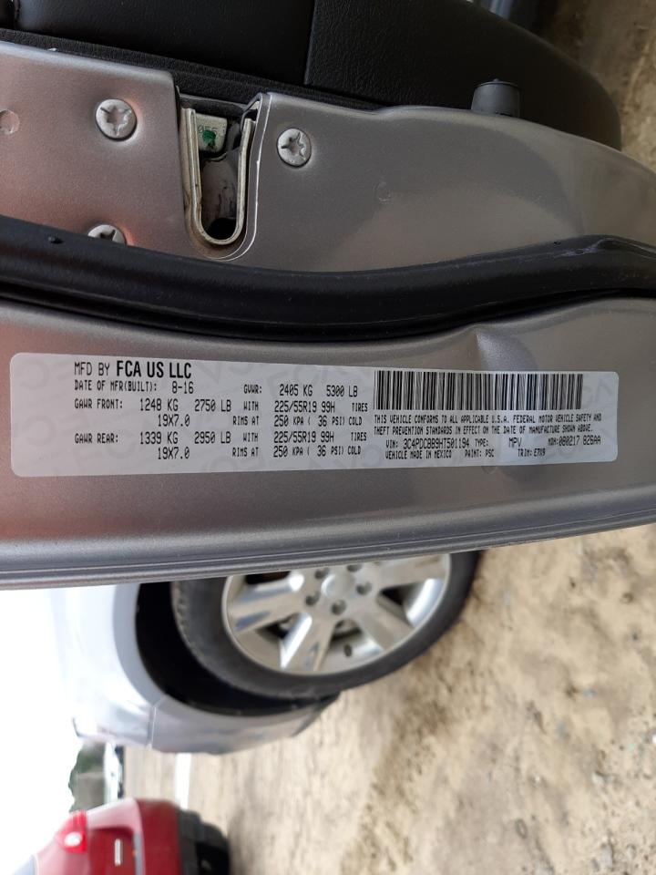 Photo 10 from auction – 2017 DODGE JOURNEY SX with VIN 3C4PDCBB9HT501194