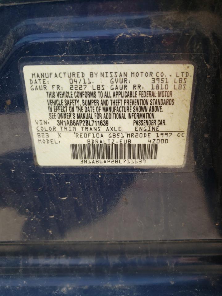 Photo 10 from auction – 2011 NISSAN SENTRA with VIN 3N1AB6AP2BL711639