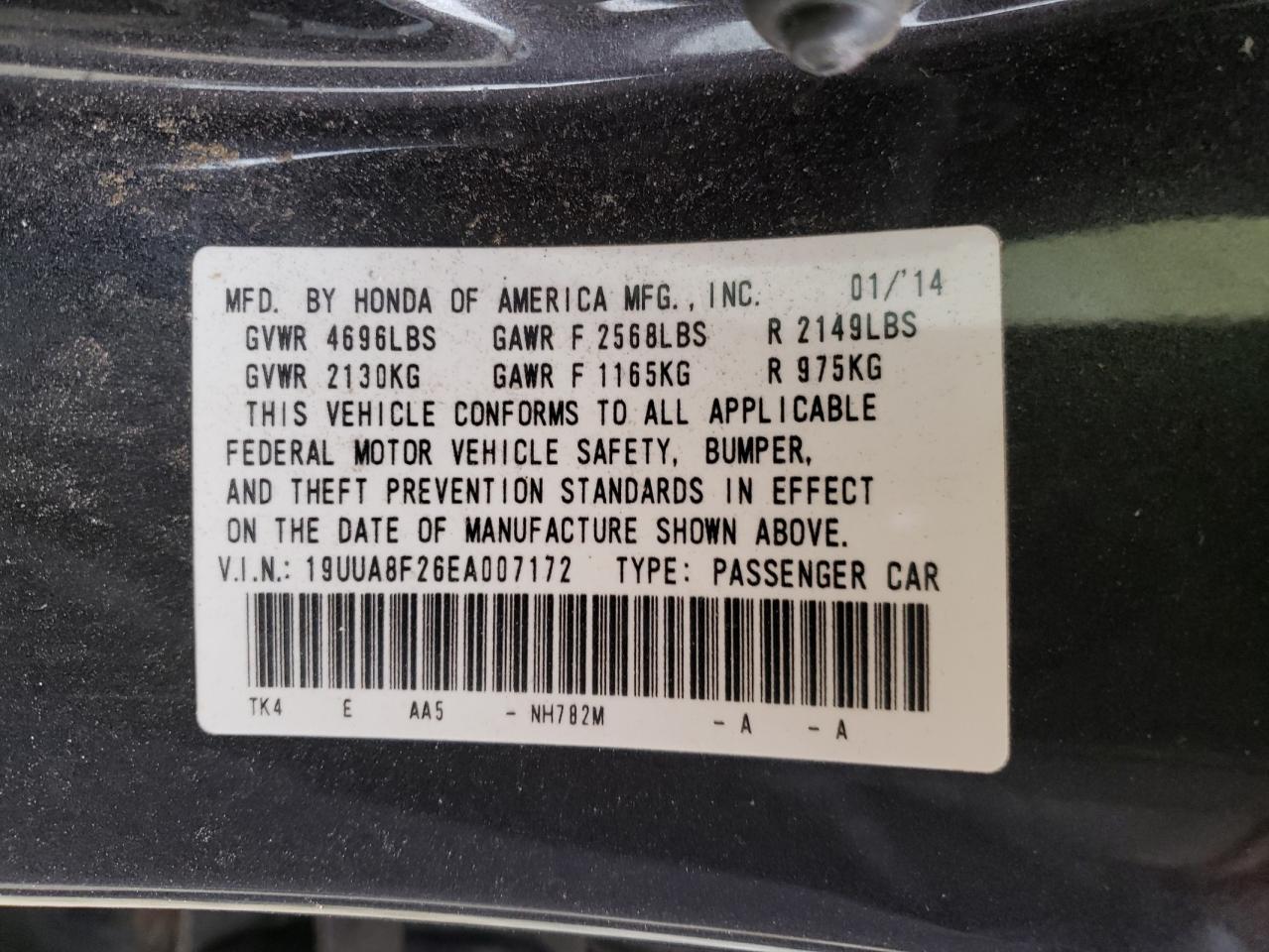 Zdjęcie 10 z aukcji – 2014 ACURA TL z VIN 19UUA8F26EA007172