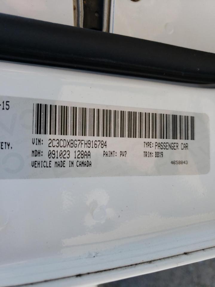 Photo 10 from auction – 2015 DODGE CHARGER SE with VIN 2C3CDXBG7FH916784