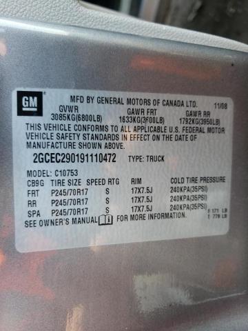 Photo 10 from auction – 2009 CHEVROLET SILVERADO with VIN 2GCEC290191110472