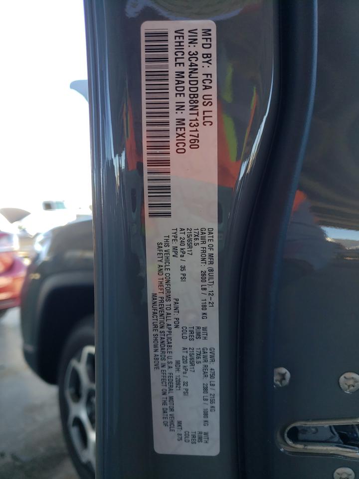 Photo 10 from auction – 2022 JEEP COMPASS TR with VIN 3C4NJDDB8NT131760