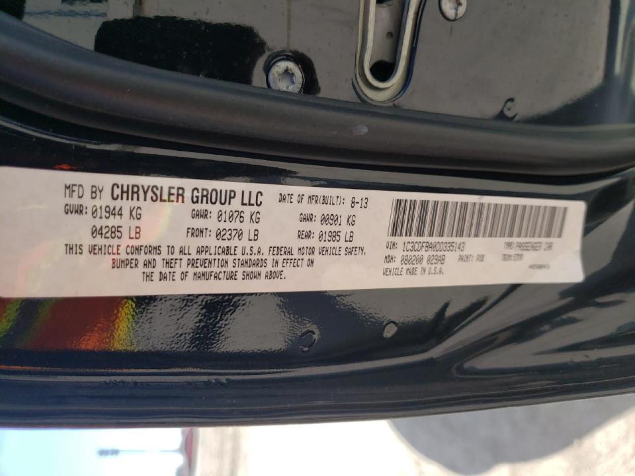 Photo 10 from auction – 2013 DODGE DART SXT with VIN 1C3CDFBA0DD335143