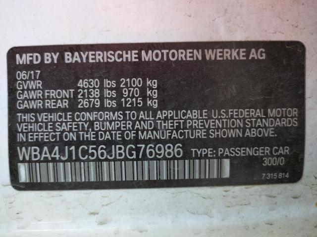 Photo 10 from auction – 2017 BMW 430I GRAN with VIN WBA4J1C56JBG76986