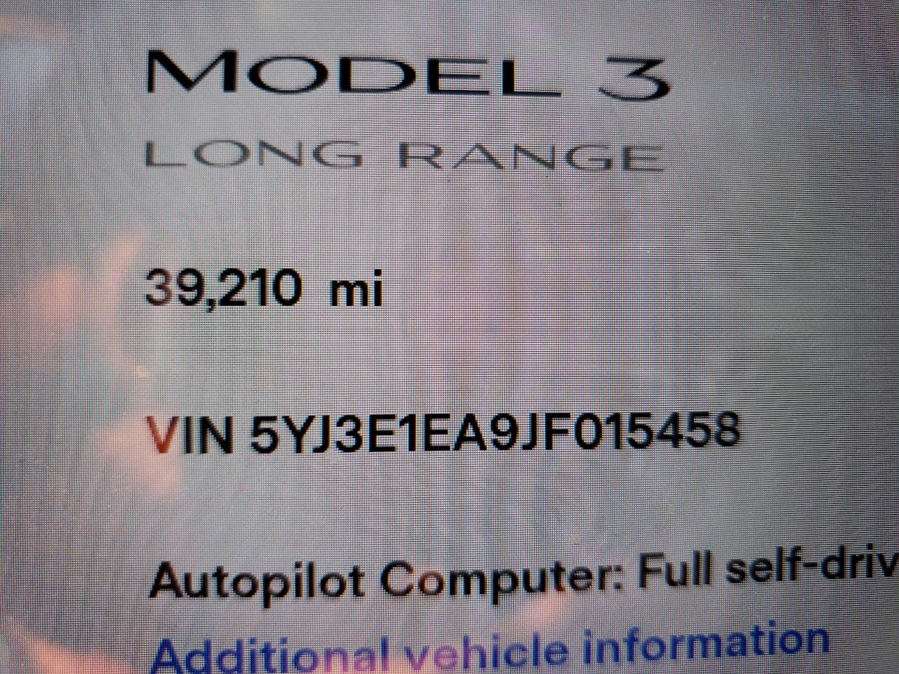 Photo 8 from auction – 2018 TESLA MODEL 3 with VIN 5YJ3E1EA9JF015458